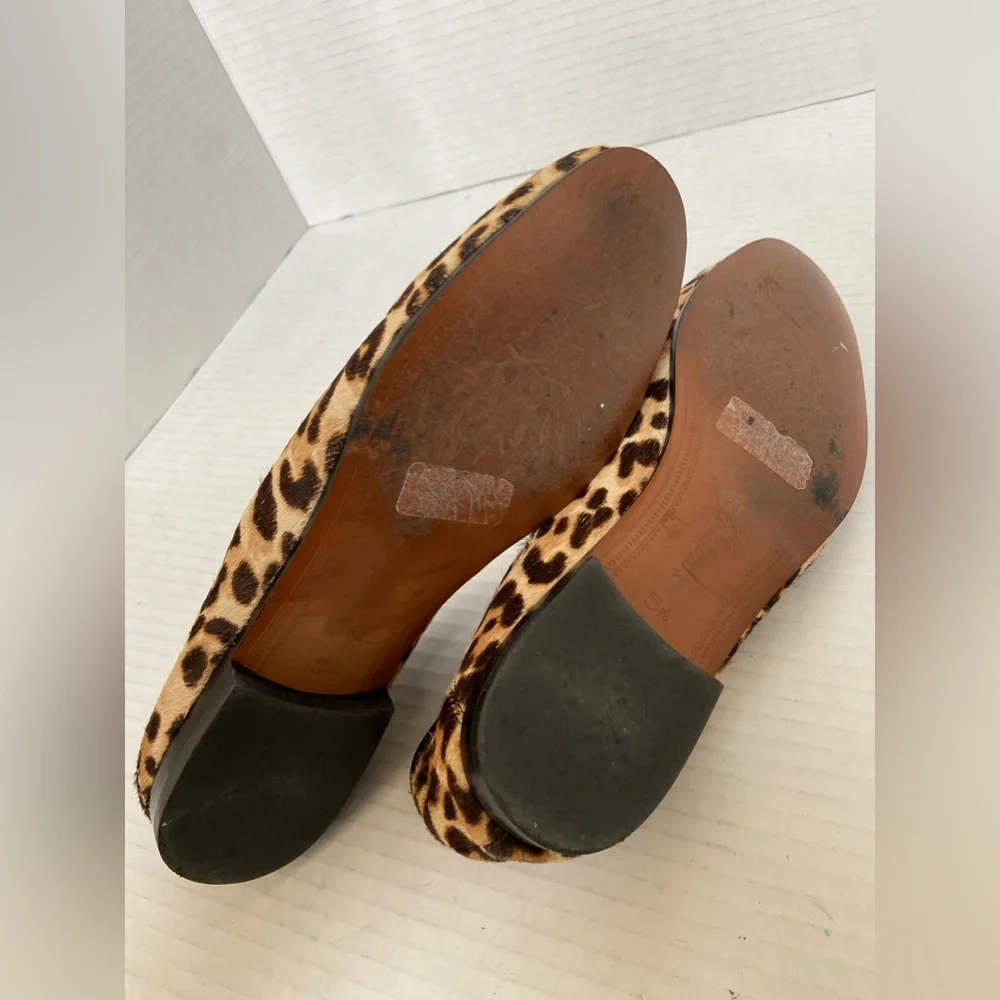 Sam Edelman Calf Hair Flats Womens Shoes Loafers Brown Leopard Cheetah Sz 5.5 - Picture 11 of 11
